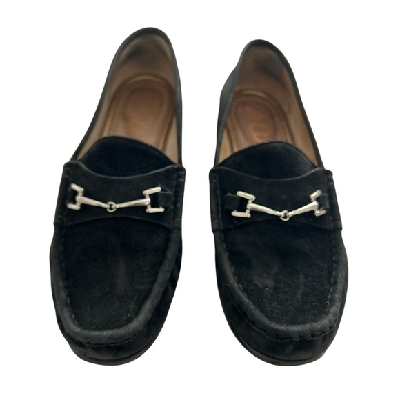 Sam Edelman Classic Black Suede Leather Horse Bit Loafers Womens US 7.5M - Picture 1 of 5